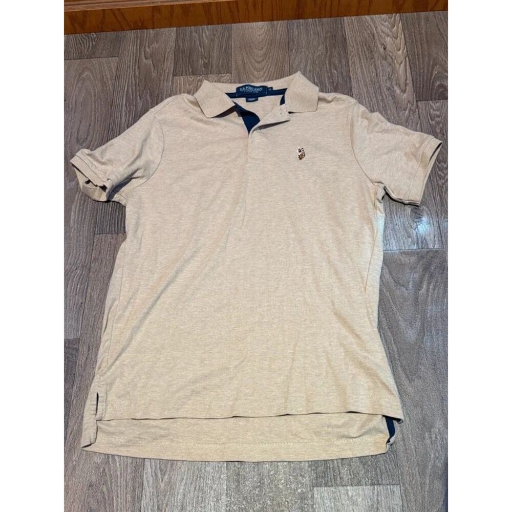 U.S. Polo Assn. Men's Medium Tan Short Sleeve Polo Shirt